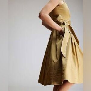 Vintage Cherry Lea bronze silk dress Midi dress occassion dress EVC size S/M